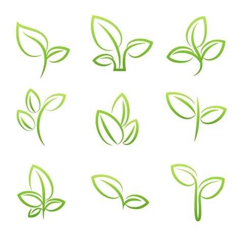 Green leaves logo Vector Art Stock Images | Depositphotos