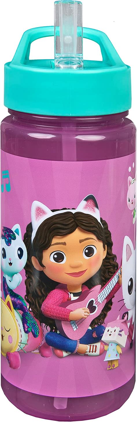 Gabby's Dollhouse KIds Water Bottles With Flip Up Straw 600ml – Official Gabbys Dollhouse Toys ...