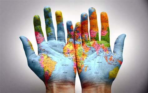 World map painting on human hand HD wallpaper | Wallpaper Flare