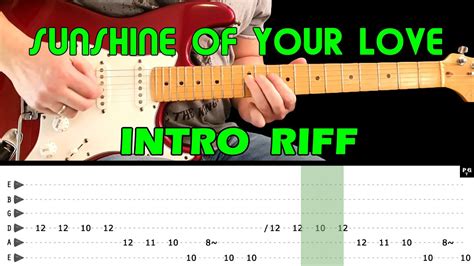 SUNSHINE OF YOUR LOVE - Guitar lesson - Intro riff (with tabs & EXTRA slow lesson) - Cream - YouTube