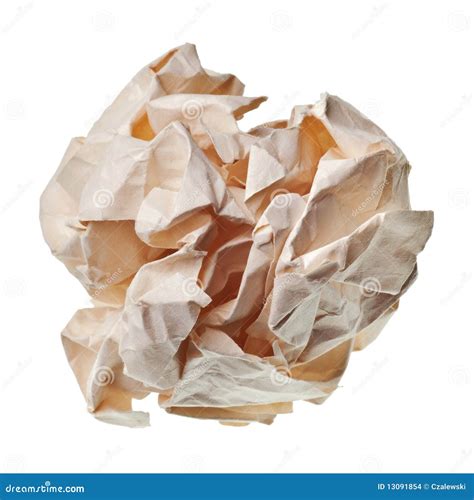 Crumpled paper ball stock photo. Image of ball, recycle - 13091854