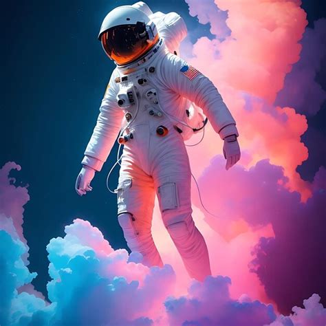 Premium AI Image | classic white astronaut suit