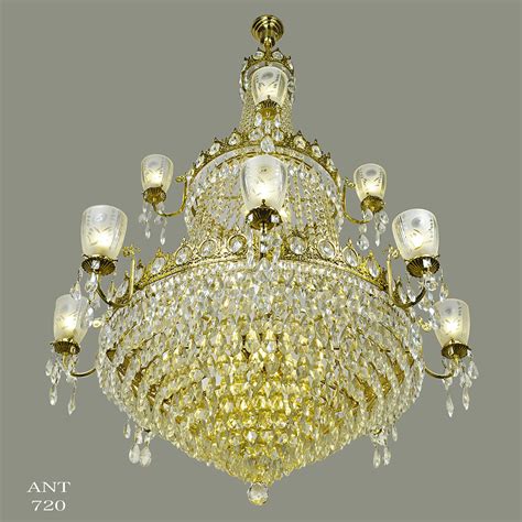 Large Crystal Chandelier Elegant Grand Ballroom Ceiling Light Fixture (ANT-720) For Sale ...