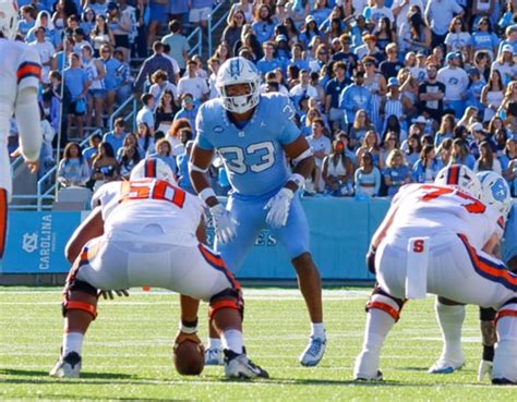 North Carolina UNC Tar Heels football linebacker LB Cedric Gray All-ACC ...