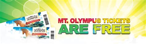 Discounted Park Tickets - Mt. Olympus