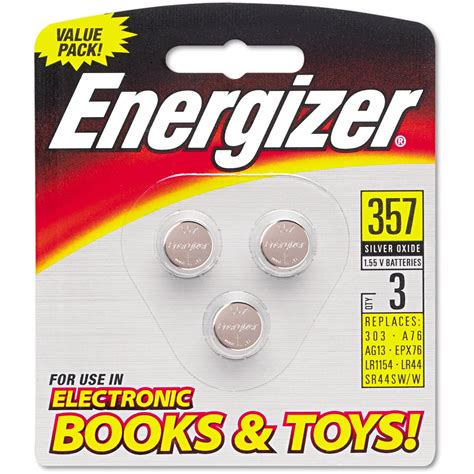 Energizer 357/303 Silver Oxide Button Battery, 3-Pack - Walmart.com