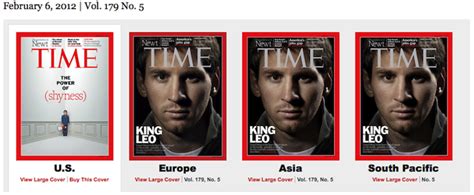 Lionel Messi gets his own Time Magazine cover (except in the U.S ...