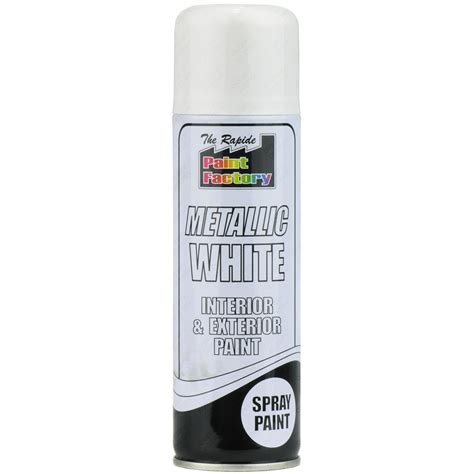 White Metallic Spray Paint 250ml - Sprayster