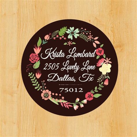 Return Address Label | Custom Stickers | Personalized Stickers | Round Address Label | Address ...