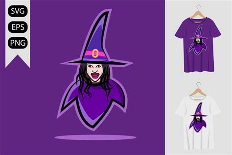 Witch Wizard halloween mascot design SVG