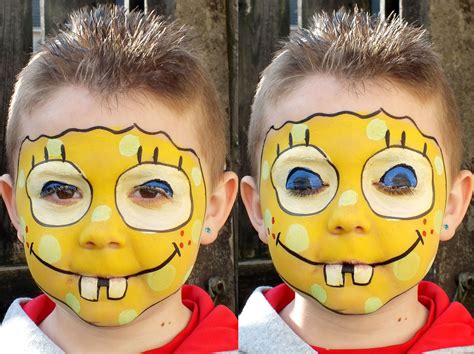 spongebob squarepants Face Painting | Face painting designs, Face painting easy, Face painting