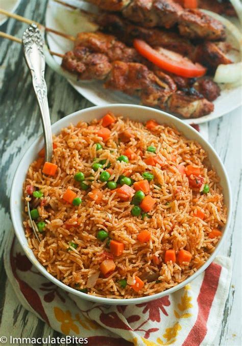 African Rice Recipes - Immaculate Bites | African rice recipe, African food, Jollof rice