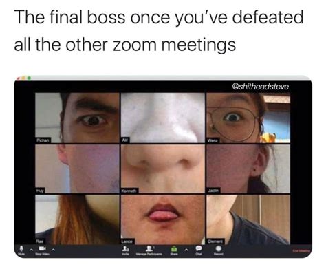 The Final Boss Once You've Defeated All The Other Zoom Meetings - Meme - Shut Up And Take My Money