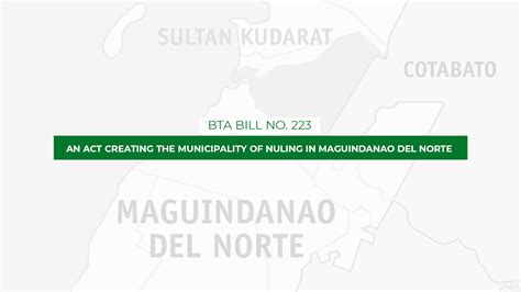 Nuling Municipality proposed in Maguindanao del Norte | Bangsamoro ...