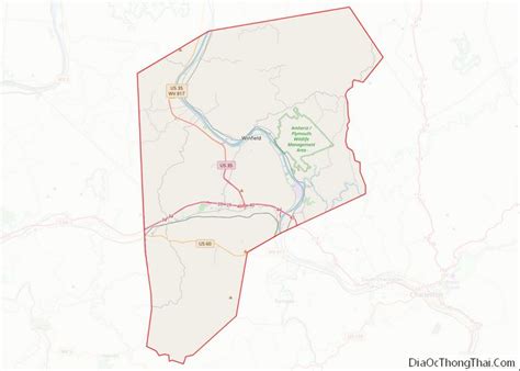 Map of Putnam County, West Virginia - Thong Thai Real