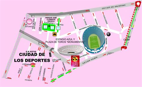 Mapa del Estadio Ciudad de los Deportes: Ubicación y zonas - NTS EdoMex