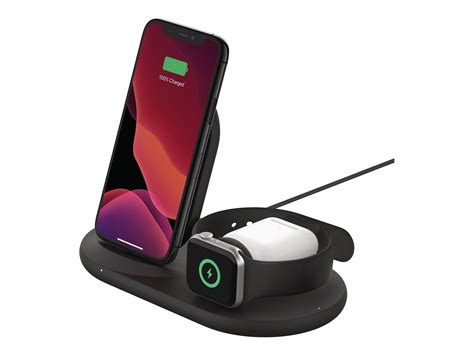 Belkin BOOST CHARGE 3-in-1 - Wireless charging stand - black - Walmart ...