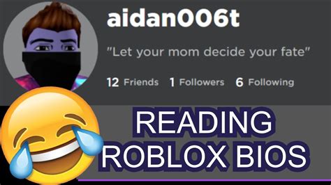 Roblox Bio Template