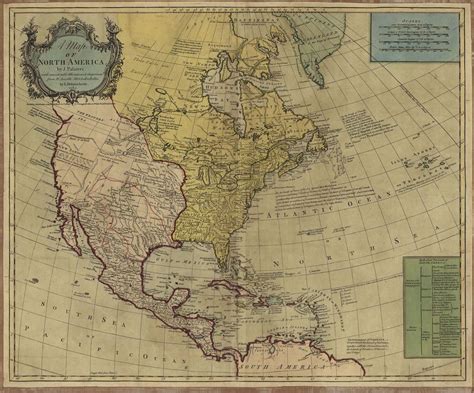 1765 North AMERICA, Map,United States, Canada, Mexico, Antique, 24"x20" Print | North america ...