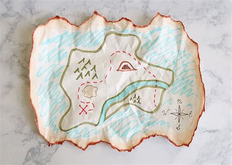 Vintage Treasure Map Craft Tutorial (X Marks the Spot!) | Woo! Jr. Kids ...