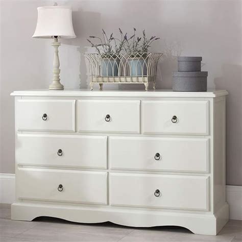 Romance Large Chest of Drawers, Large 3 over 4 Antique white chest, FULLY ASSEMBLED: Amazon.co ...