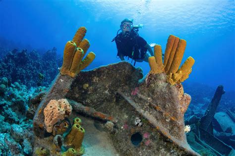 Scuba diving in the Cayman Islands is a beautiful underwater experience.