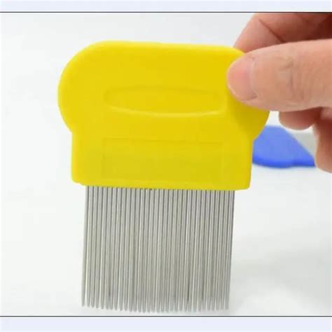 Dual purpose 8CM metal stainless steel lice comb detangle louse comb hair brush for hair care ...