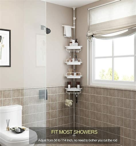 Telescopic shower corner Rack - 4 shelves