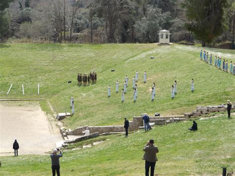 No schoolchildren take part in Olympic flame-lighting ceremony