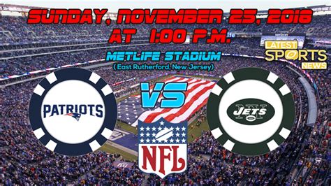 New England Patriots VS New York Jets : [ NFL match up & Game Info ...