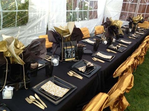 Elegant Black and Gold Birthday Party Ideas