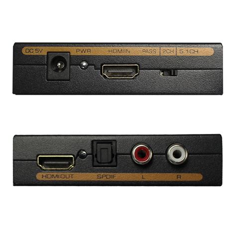 Hdmi audio extractor HDMI to HDMI Optical TOSLINK SPDIF + RCA L/R Audio ...