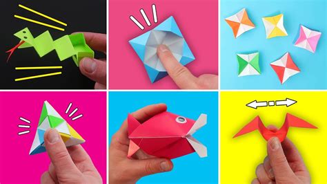 6 Best origami fidget toys. DIY Easy moving paper toys. Antistress Pop It Fidgets. - YouTube