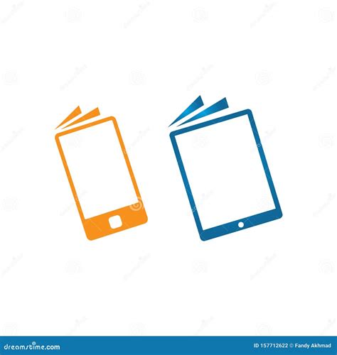 Simple Ebook Logo Vector Electronic Library Icon Stock Vector ...