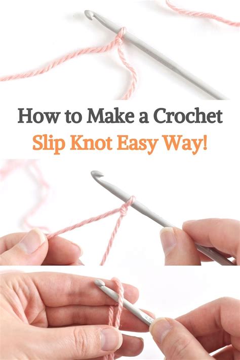 How to Make a Crochet Slip Knot Easy Way! | Slip knot crochet, How to ...