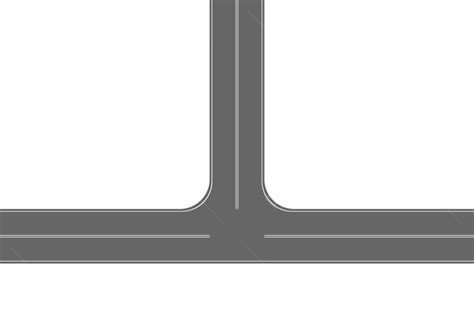 Three Way T Road Junction Top View, Map, Part, Traffic PNG and Vector ...