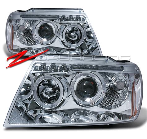 Sell 99-04 JEEP GRAND CHEROKEE LED HALO PROJECTOR HEADLIGHTS in Los Angeles, CA, US, for US $134.99