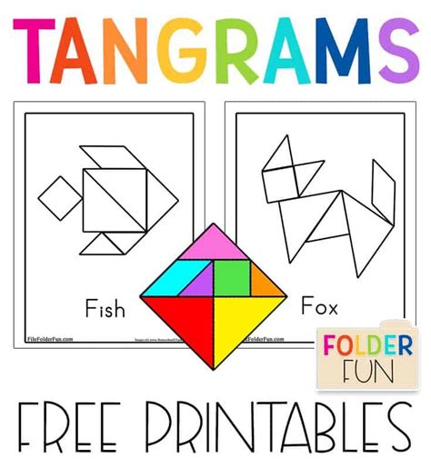 Free printable tangrams and tangram pattern cards. These activity sheets are great for preschool ...