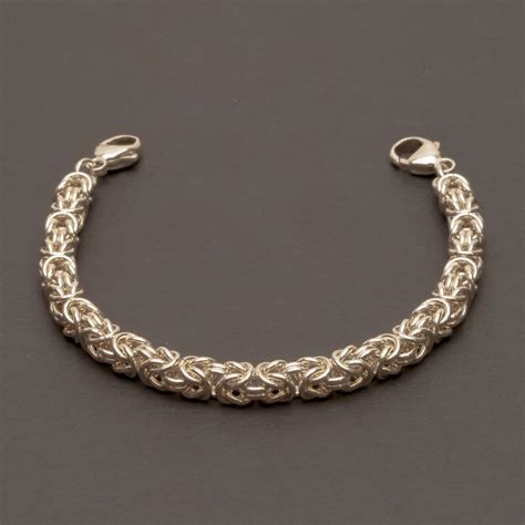 925 Sterling Silver Medical Alert Bracelet Classic Byzantine