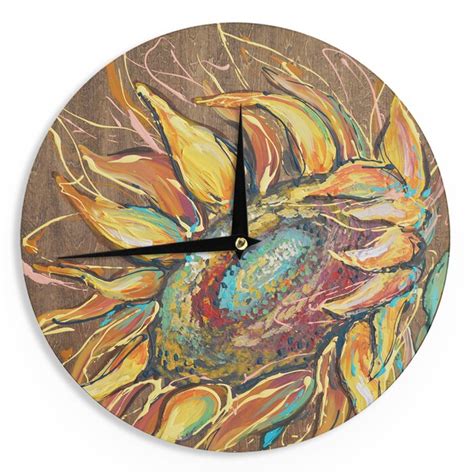 Invite The Happy In With A Sunny Sunflower Wall Clock