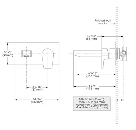 Lavatory Sink Faucet Wall Mount Installation - Bélanger UPT