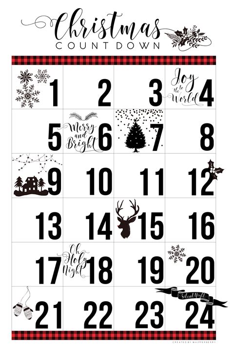Printable Countdown Calendar - Printable Templates