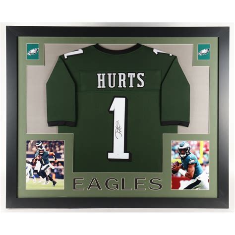 Jalen Hurts Signed Custom Framed Jersey Display (JSA) | Pristine Auction