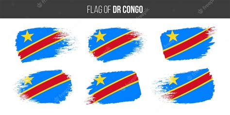 Premium Vector | Dr congo flags brush stroke grunge vector illustration flag of democratic congo ...