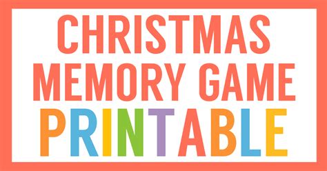 Christmas Memory Game (free printable!) - Homeschool Share