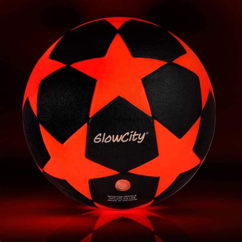 GlowCity LED Star Soccer Ball – Size 5 Glow-in-the-Dark Kick Ball – Us ...