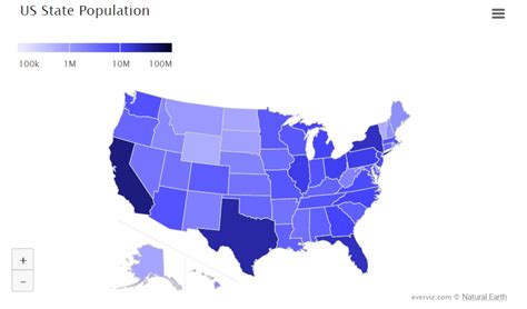 US State Population - Choropleth map - everviz