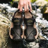 Men s Outdoor Casual Leather Beach Sandals