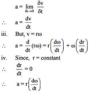 Derive the relation between linear acceleration and angular ...