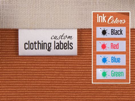 500 Custom Clothing Labels Thermal Printed Fabric Labels